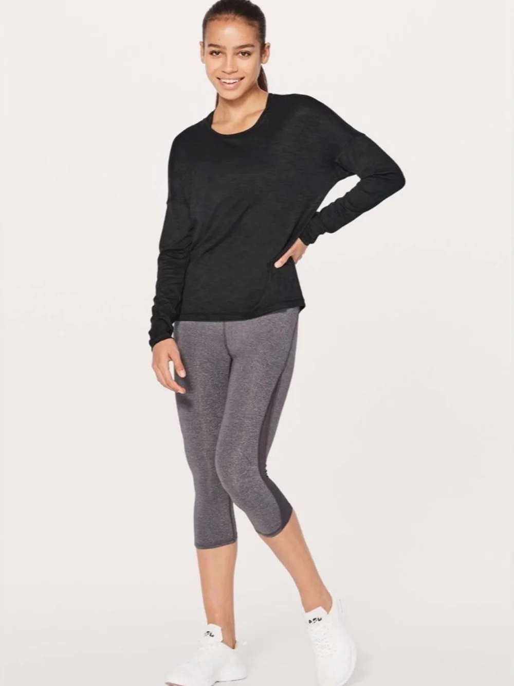 Lululemon Workout Gym Running Get Set Long Sleeve Comfy Shirt Top